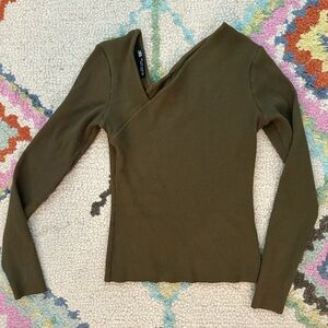 Zara Ribbed Long Sleeve Top